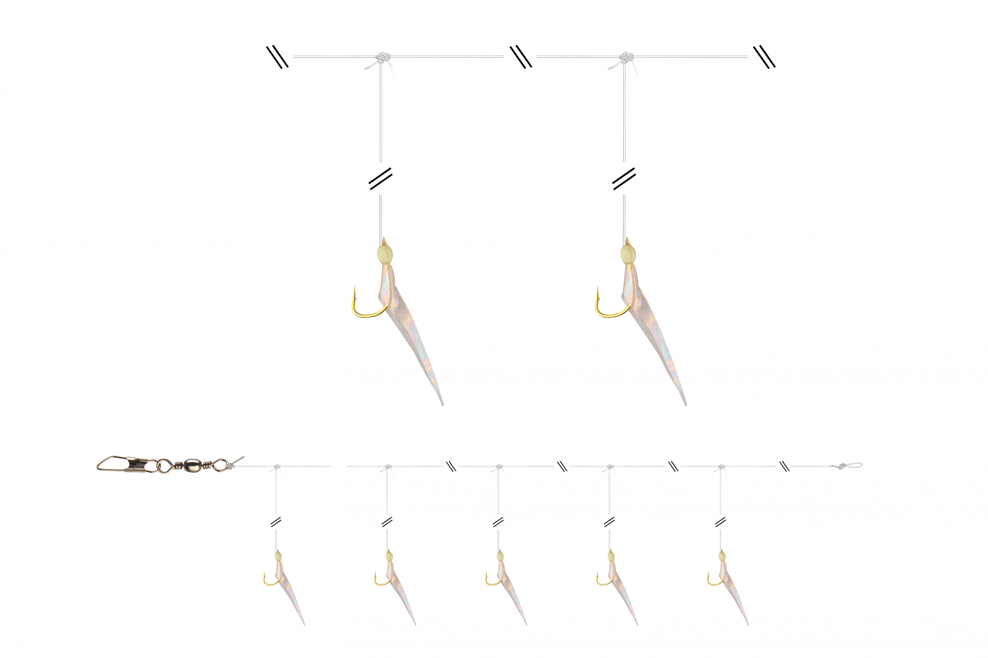 GrandWave Herring Rig <span>| with fishskin | glow</span> GrandWave Herring Rig <span>| with fishskin | glow</span>