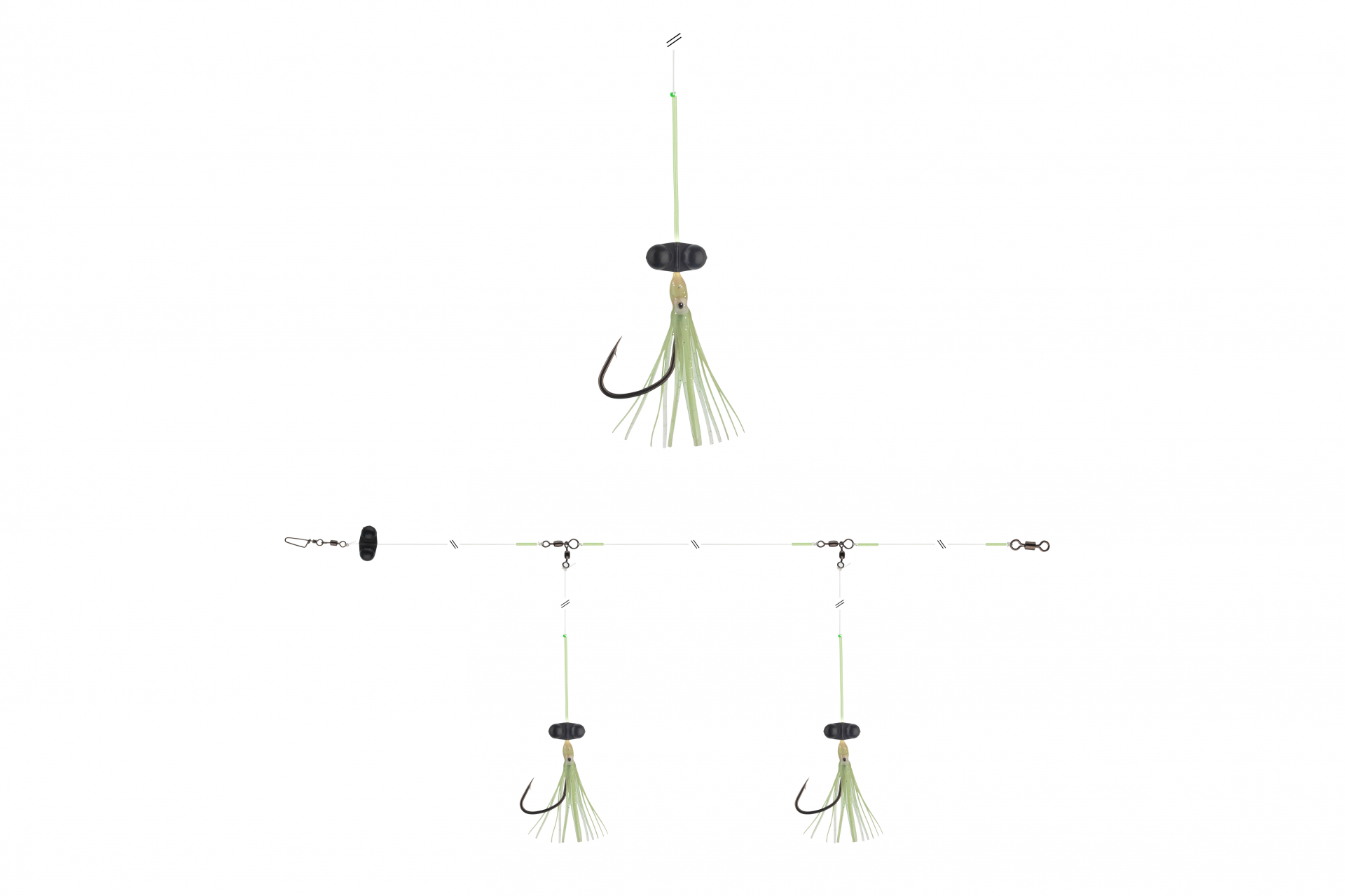 GrandWave Wolffish Rig Rattlin <span>| with rattles | light green</span>