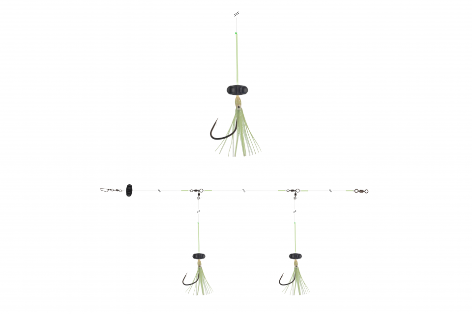 GrandWave Wolffish Rig Rattlin <span>| with rattles | light green</span>