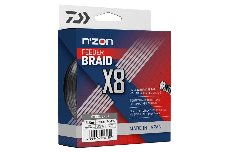 N'Zon X8 Braid <span>| Geflochtene Schnur | steel grey</span>